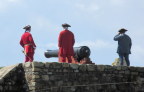  Firing the noonday cannon, Fort Louisburg